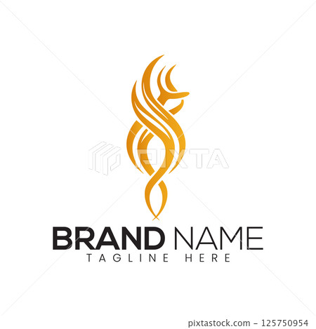 Abstract Vector Brand Icon or Logo Design Template Abstract Vector Brand Icon or Logo Design Template 125750954