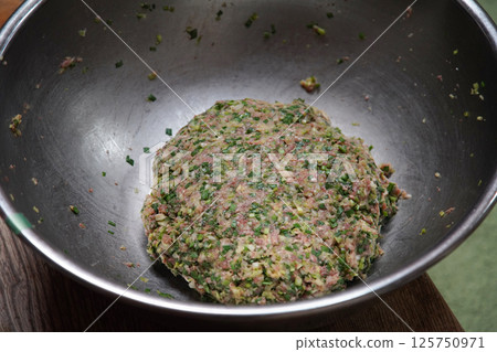Handmade dumpling filling Handmade dumpling filling 125750971