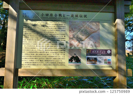 豐臣秀吉攻打小田原城時所建造的「石垣山一夜城歷史公園」遺址 豐臣秀吉攻打小田原城時所建造的「石垣山一夜城歷史公園」遺址 125750989