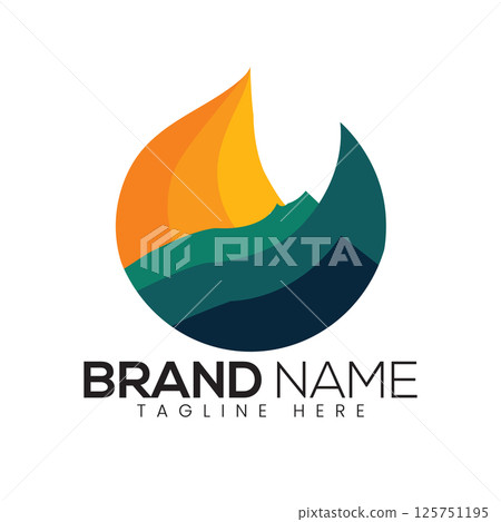 Abstract or Geometrical Vector Icon or Logo Design Template 125751195