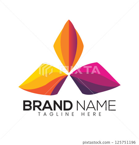 Abstract or Geometrical Vector Icon or Logo Design Template Abstract or Geometrical Vector Icon or Logo Design Template 125751196