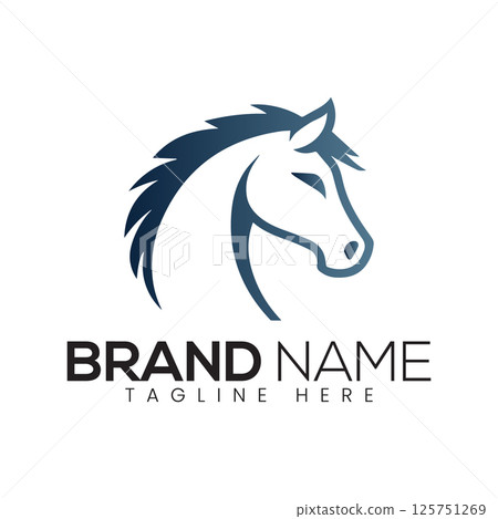 Abstract Vector Horse Icon or Logo Design Template 125751269