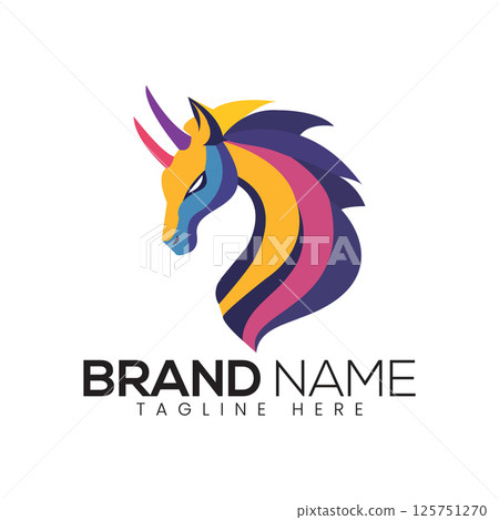 Abstract Vector Horse Icon or Logo Design Template 125751270