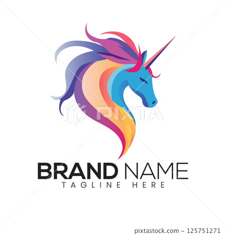 Abstract Vector Horse Icon or Logo Design Template 125751271