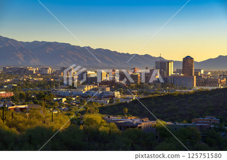 Tucson, Arizona Skyline at Sunset 125751580