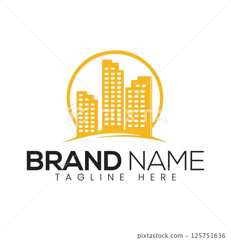 Real Estate Vector Logo Design Template. Real Estate Logo Design 125751636