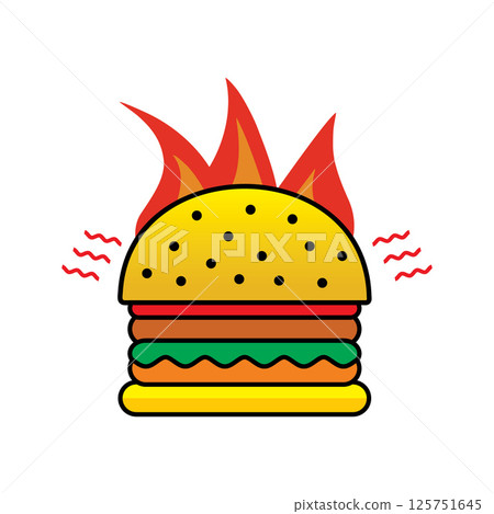 Abstract Vector Burger Pack Icon Design Template Abstract Vector Burger Pack Icon Design Template 125751645