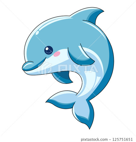 Abstract Vector Dolphin Logo Design Template 125751651