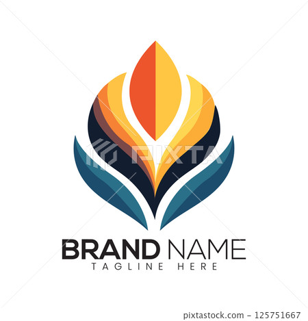 Abstract Vector Colorful Flower Icon or Logo Design Template Abstract Vector Colorful Flower Icon or Logo Design Template 125751667