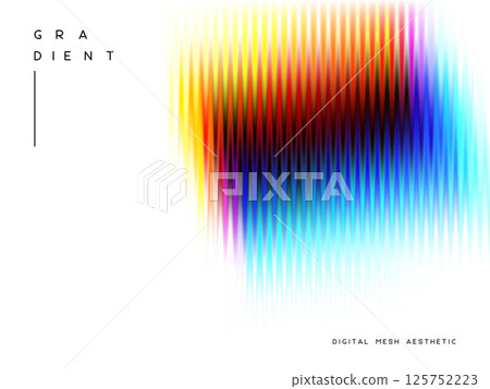 3d glassmorphism glass with iridescent colors on the white. 125752223