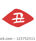 Cute stamp-style Chinese zodiac character: Ox 125752511
