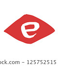 Cute stamp-style Chinese zodiac character: Snake 125752515