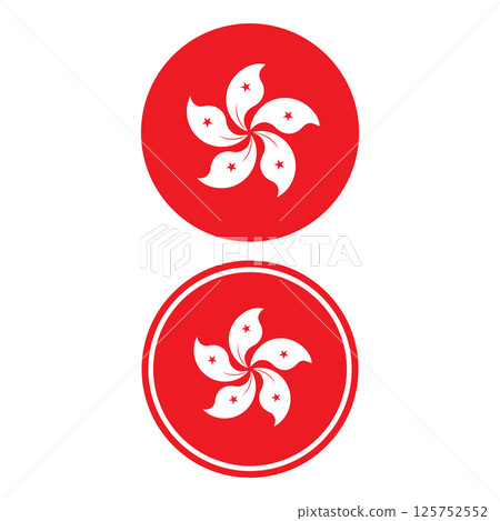 vectors illustration Hong Kong flag icon symbol design 125752552