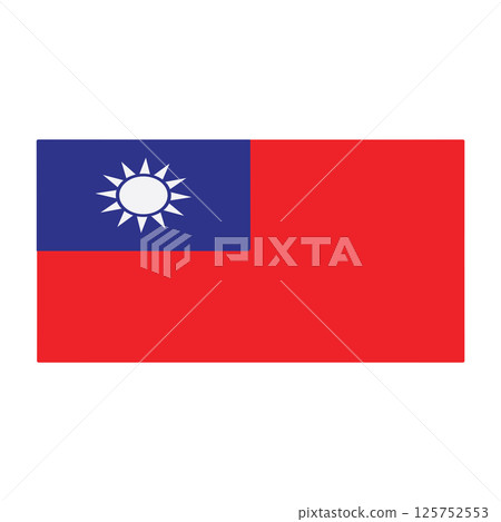 vectors illustration taiwan flag icon symbol design 125752553