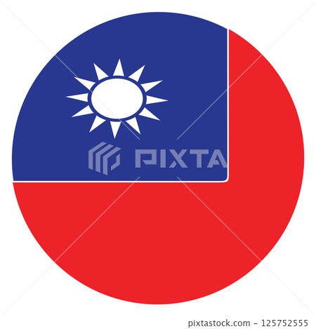 vectors illustration taiwan flag icon symbol design 125752555