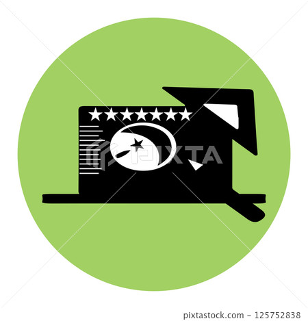 writing icon on monitor vectors illustration symbol design 125752838