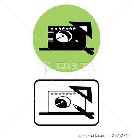 writing icon on monitor vectors illustration symbol design writing icon on monitor vectors illustration symbol design 125752841