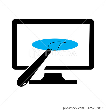 writing icon on monitor vectors illustration symbol design 125752845