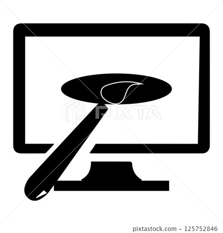 writing icon on monitor vectors illustration symbol design 125752846