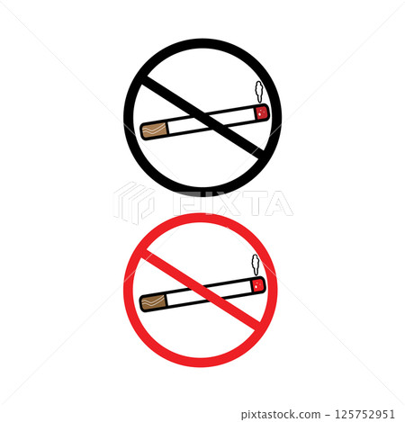 no smoking icon vector illustration symbol design 125752951
