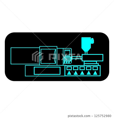 plastic injection molding machine icon vector illustration symbol design 125752980