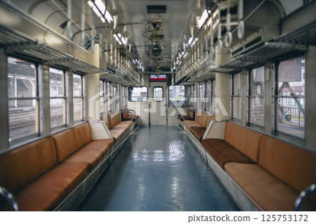 Kominato Railway Kiha 200 type train interior Kominato Railway Kiha 200 type train interior 125753172