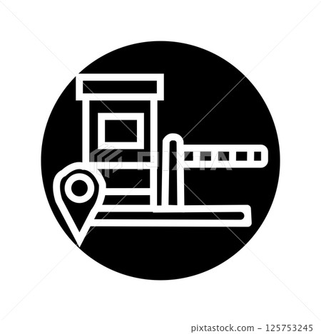 vector icon toll gate illustration symbol vector icon toll gate illustration symbol 125753245