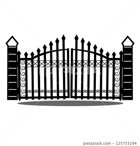 house fence icon illustration symbol design 125753294