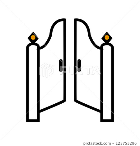 house door icon illustration symbol design 125753296