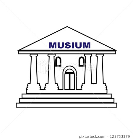 museum building vector icon illustration museum building vector icon illustration 125753379
