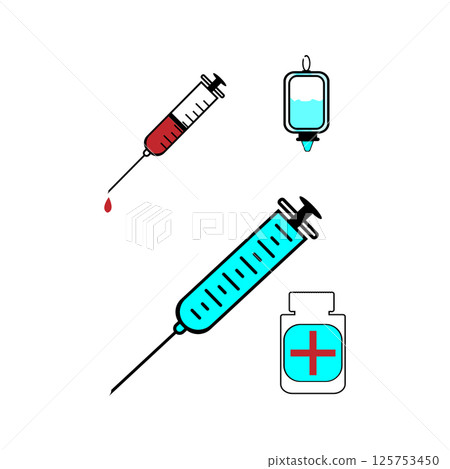 symbol illustration of drug injection 125753450