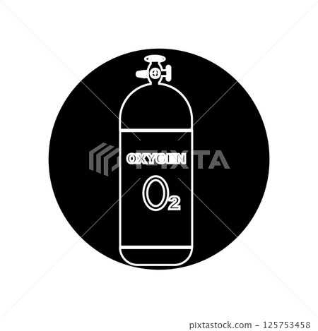 vector symbol illustration, oxygen cylinder icon vector symbol illustration, oxygen cylinder icon 125753458