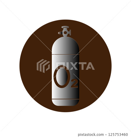 vector symbol illustration, oxygen cylinder icon 125753460