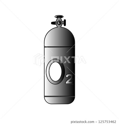 vector symbol illustration, oxygen cylinder icon vector symbol illustration, oxygen cylinder icon 125753462