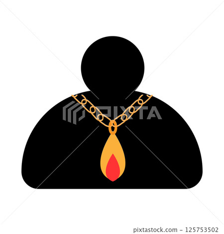 jewelry necklace icon, symbol illustration jewelry necklace icon, symbol illustration 125753502