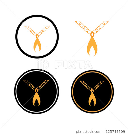 jewelry necklace icon, symbol illustration 125753509