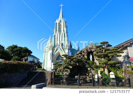 [Nagasaki Prefecture] Hirado Xavier Memorial Church on a clear day 125753577