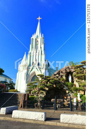[Nagasaki Prefecture] Hirado Xavier Memorial Church on a clear day 125753578