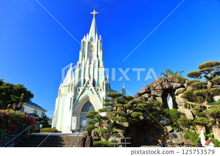 [Nagasaki Prefecture] Hirado Xavier Memorial Church on a clear day 125753579
