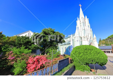 [長崎縣] 晴天的平戶澤維爾紀念教堂 125753612