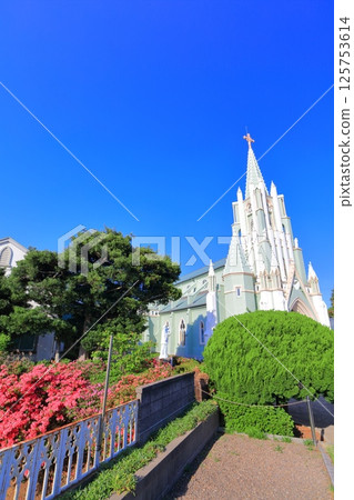 [Nagasaki Prefecture] Hirado Xavier Memorial Church on a clear day 125753614