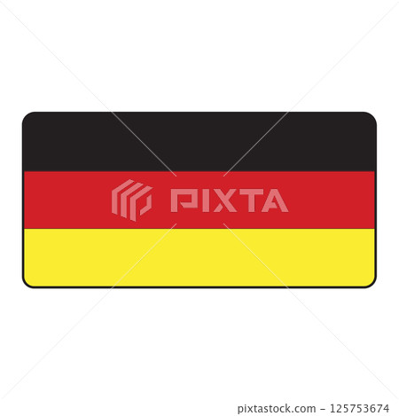 flag icon germany, vector illustration,symbol design 125753674