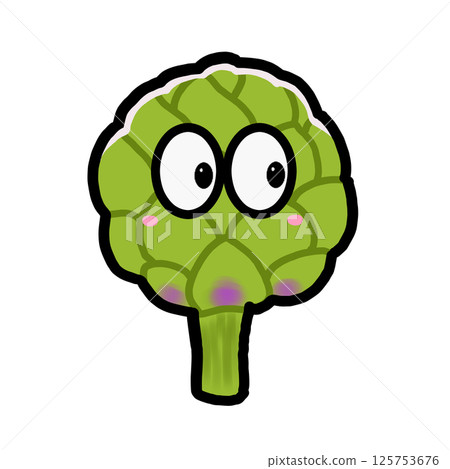 Pop and cute artichoke Pop and cute artichoke 125753676