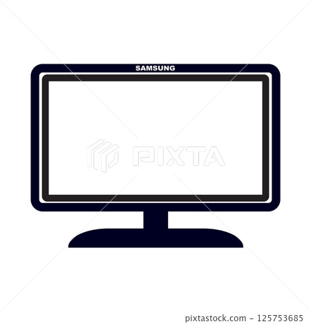 TELEVISION SYMBOL ILLUSTRATION ICON TELEVISION SYMBOL ILLUSTRATION ICON 125753685