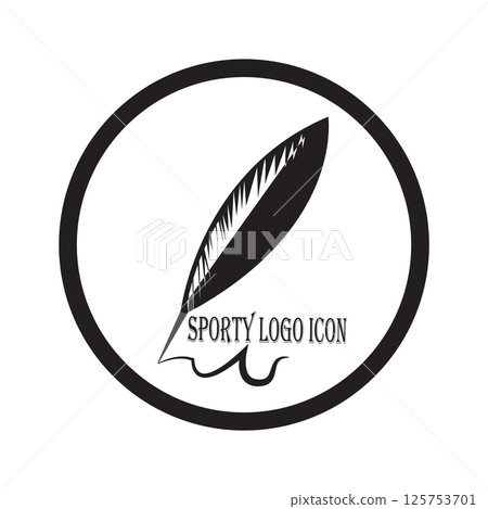 SYMBOL ILLUSTRATION ICON FEATHER SYMBOL ILLUSTRATION ICON FEATHER 125753701