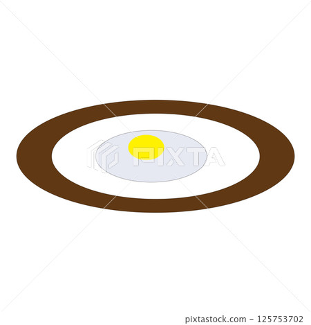 ILLUSTRATION SYMBOL OF EGG ON A PLATE ILLUSTRATION SYMBOL OF EGG ON A PLATE 125753702