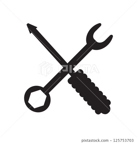 ICON OF SCREWDRIVER AND KEY RING 125753703