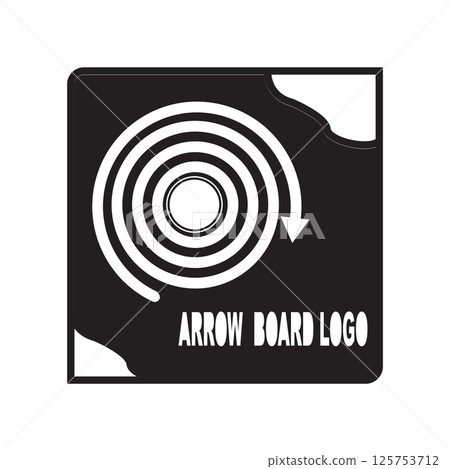 ARROW BOARD ILLUSTRATION ICON ARROW BOARD ILLUSTRATION ICON 125753712