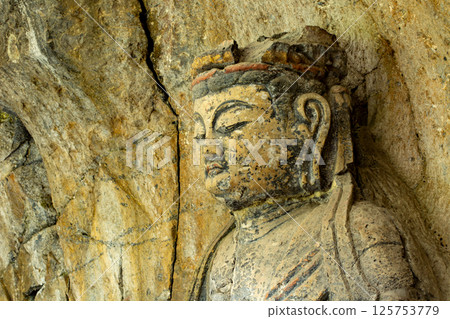 Usuki Stone Buddha Statue of Dainichi Nyorai 125753779