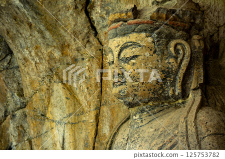 Usuki Stone Buddha Statue of Dainichi Nyorai 125753782
